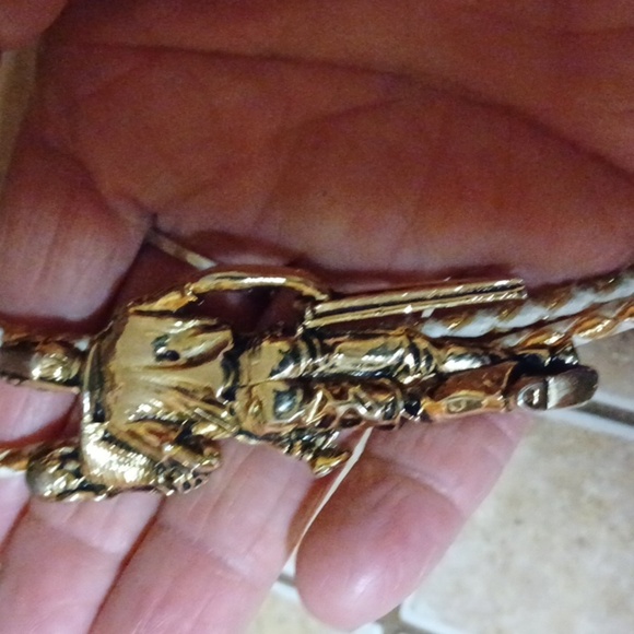 Mens Gold Neck Vintage   Tie & Brass Man Shiners Item - Picture 7 of 7